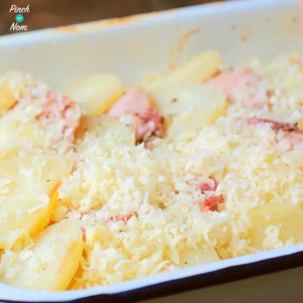 Bacon, Onion and Potato Bake Slimming & Weight Watchers Friendly