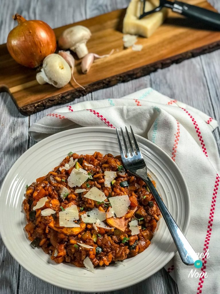 Bolognese Risotto - Pinch Of Nom Slimming Recipes