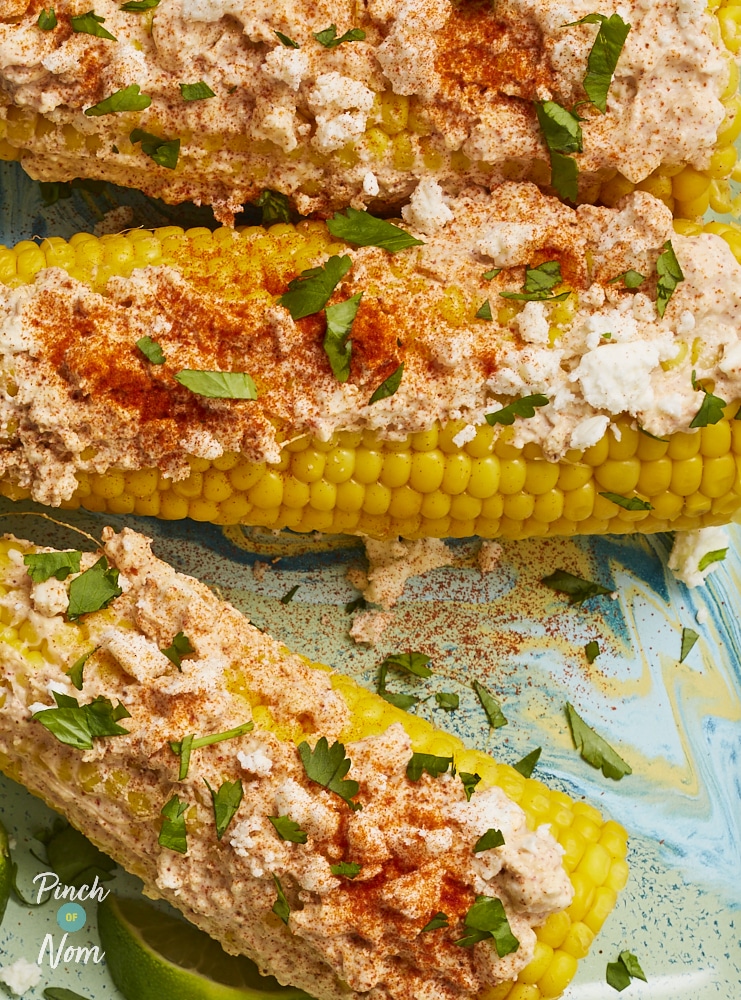 Mexican Corn on the Cob - Pinch of Nom Slimming Recipes