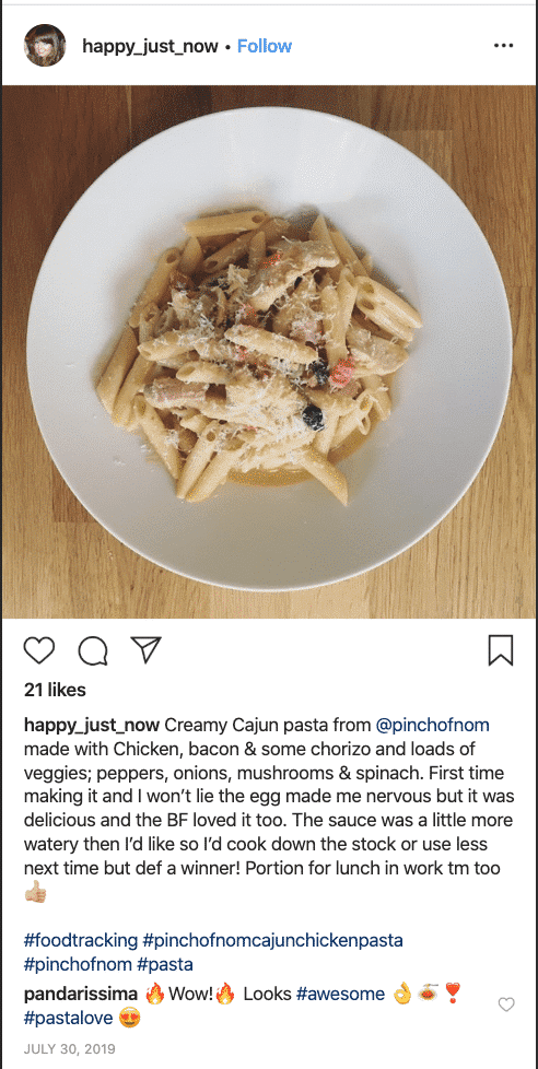 Creamy Cajun Chicken Pasta - Pinch of Nom Slimming Recipes