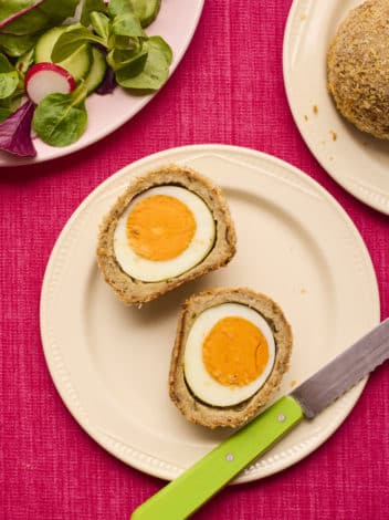 Vegetarian Scotch Eggs pinchofnom.com