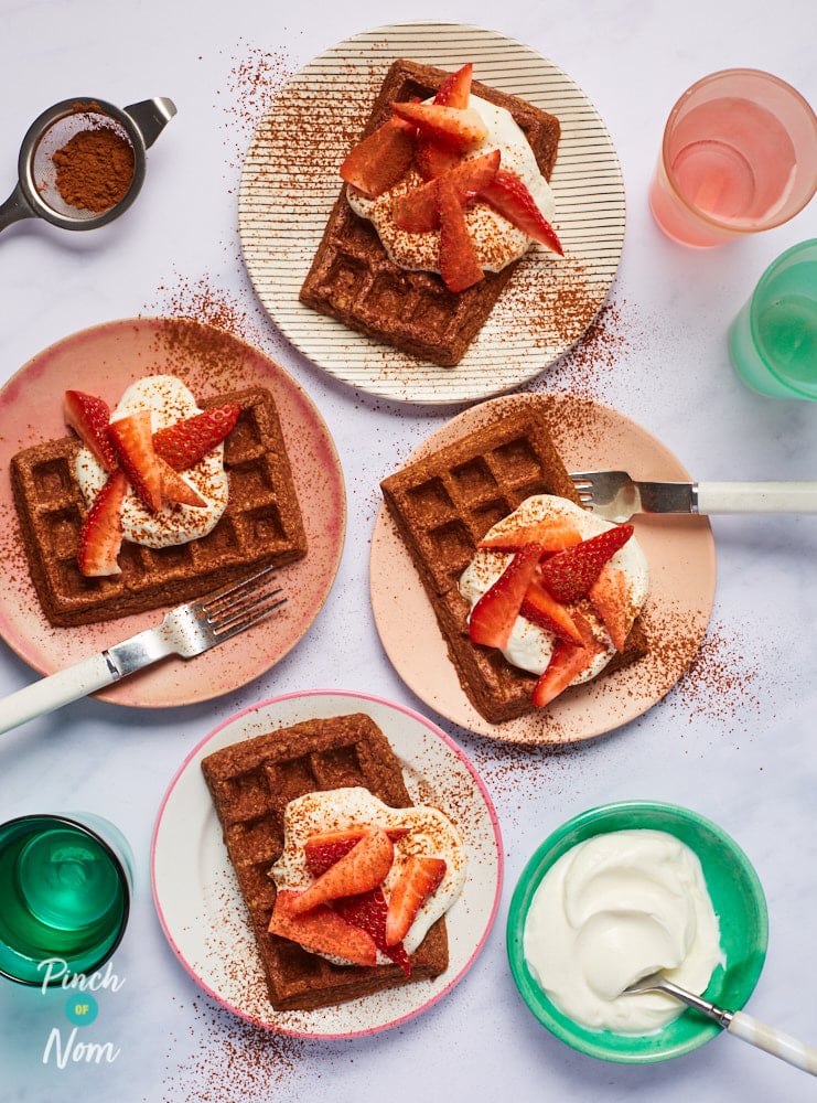 Chocolate Waffles - Pinch of Nom Slimming Recipes