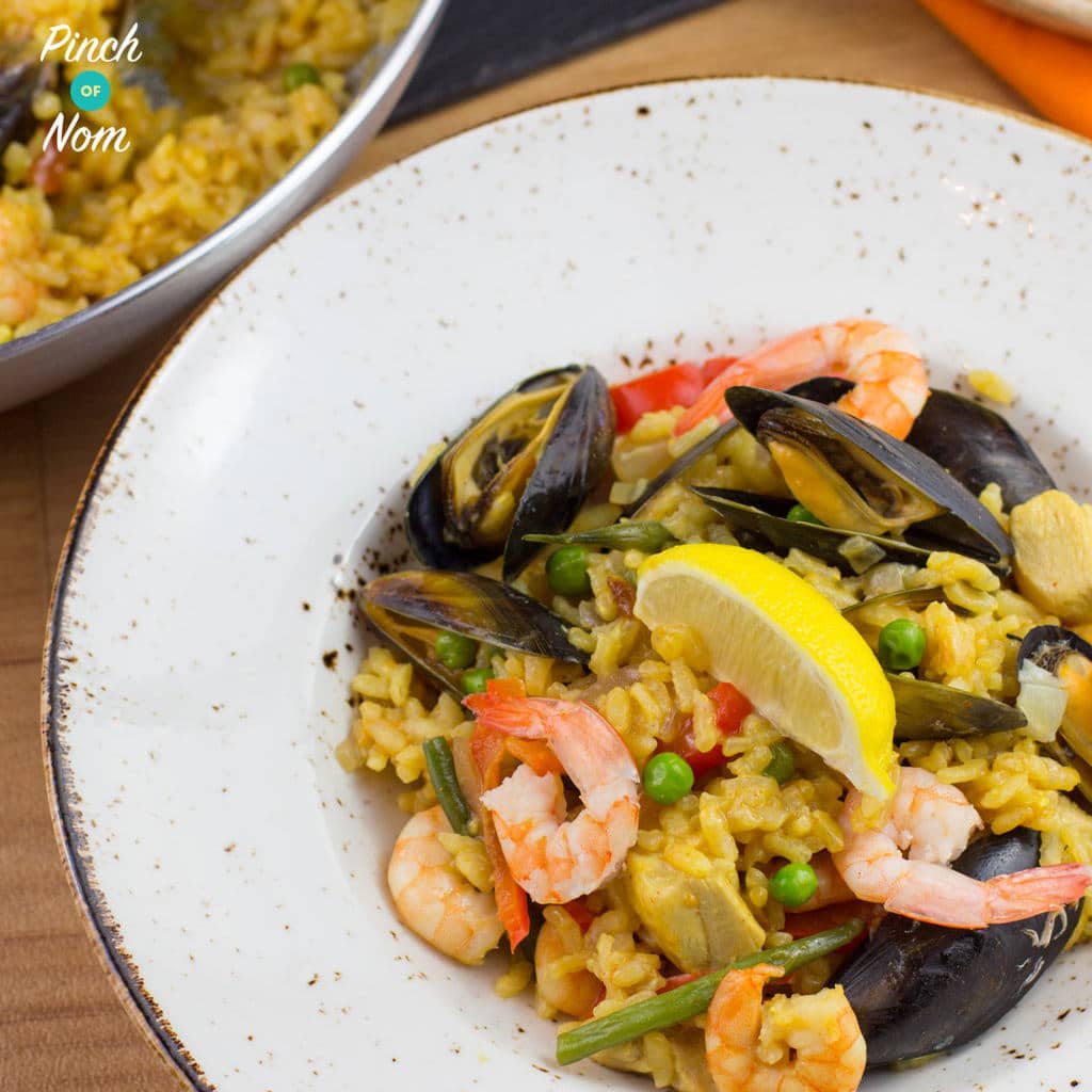Seafood Paella - Pinch of Nom Slimming Recipes