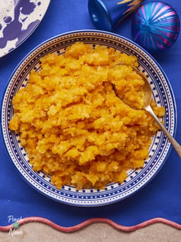 Buttery Carrot and Swede Mash pinchofnom.com