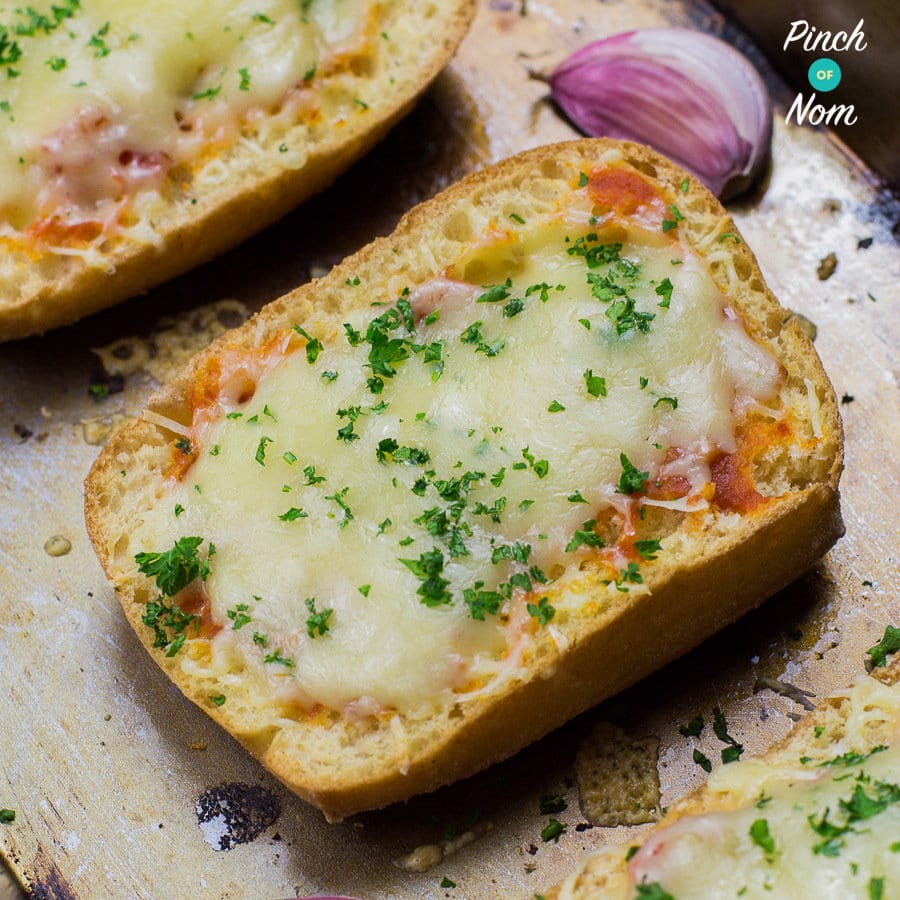 Cheesy Garlic Bread | Slimming & Weight Watchers Friendly - Pinch Of Nom