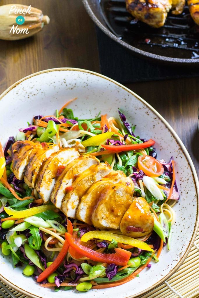 Sweet Chilli Chicken with Rainbow Salad | Slimming World & Weight ...