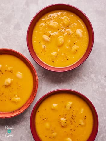 Carrot and Butter Bean Soup pinchofnom.com