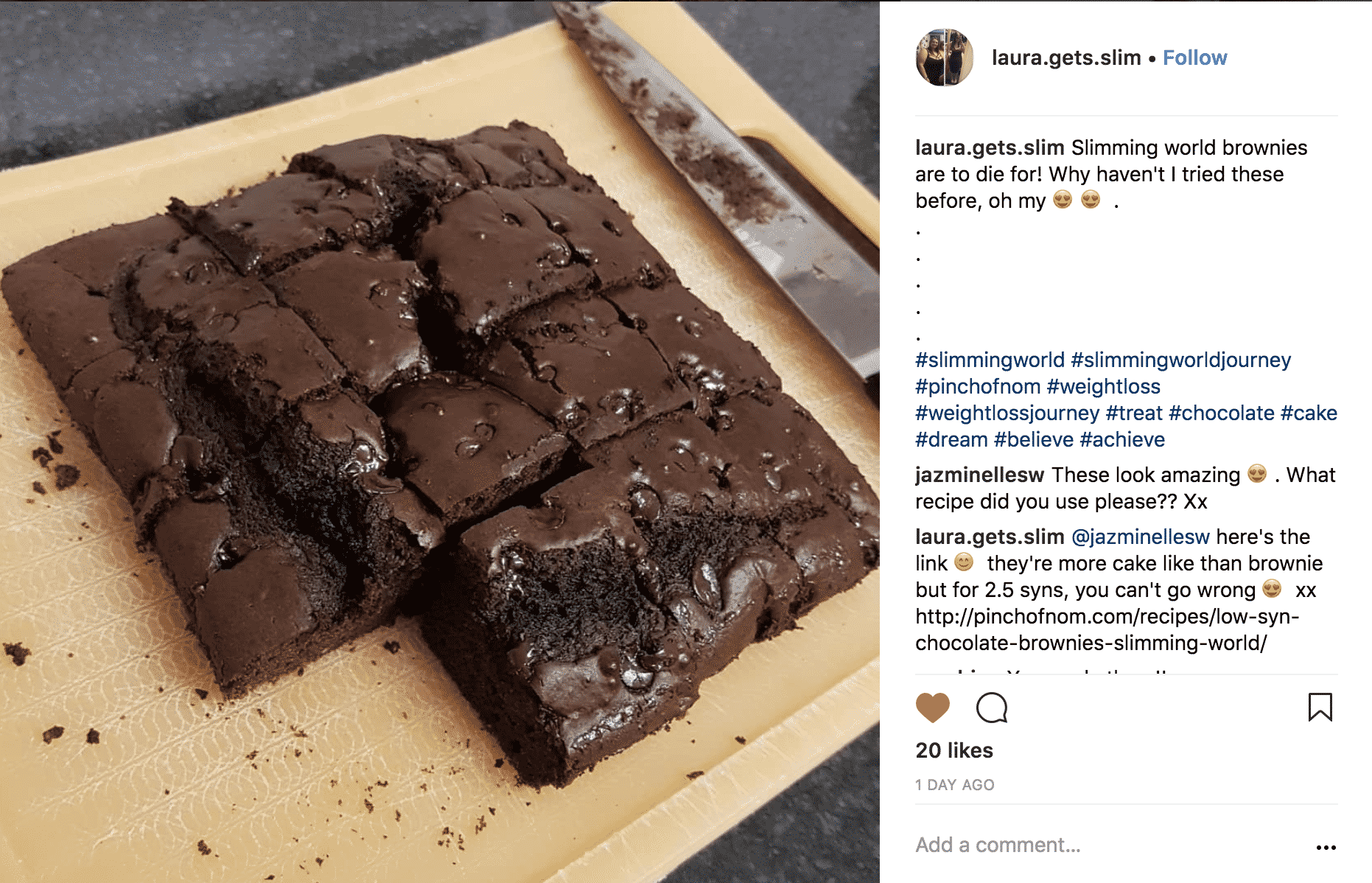 Chocolate Brownies | Slimming & Weight Watchers Friendly - Pinch Of Nom