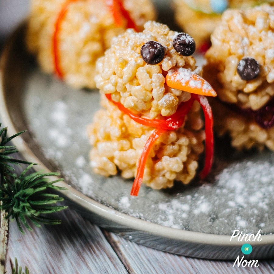 Rice Krispie Marshmallow Snowmen - Pinch of Nom Slimming Recipes