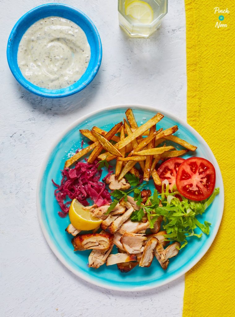 Chicken Gyros Kebabs - Pinch of Nom Slimming Recipes