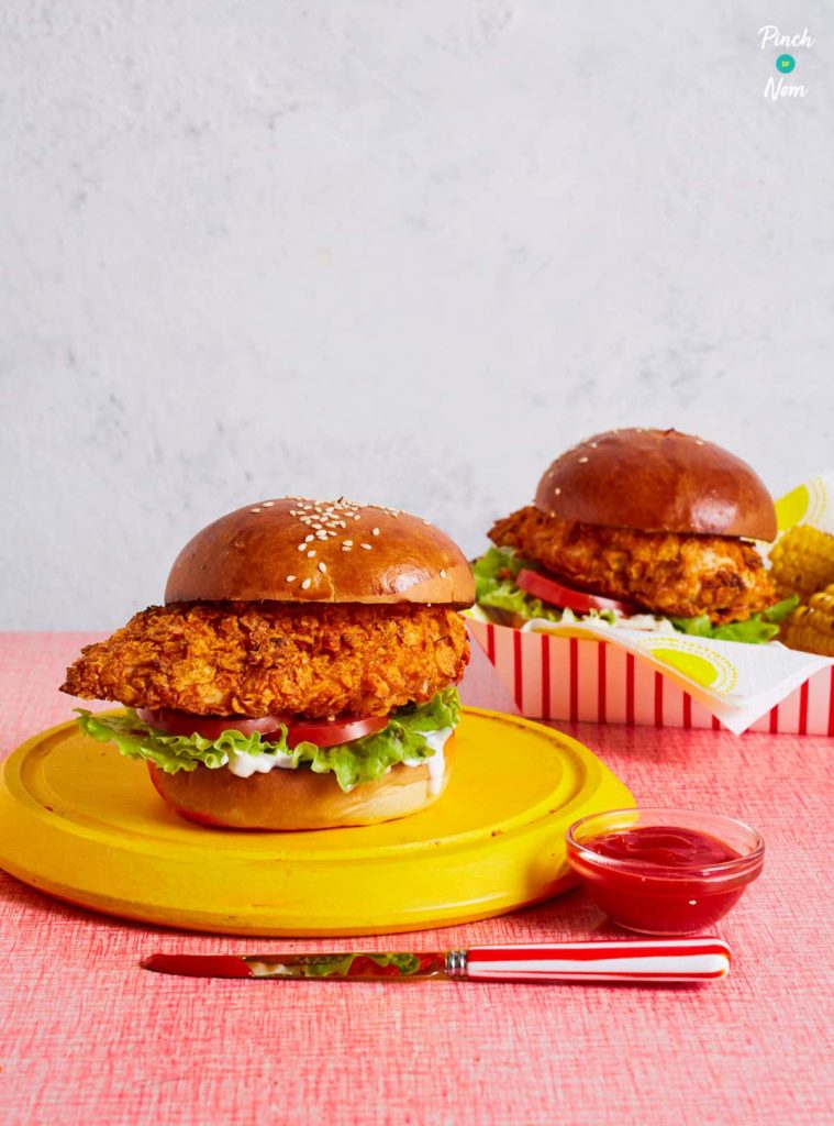 KFC Zinger Burger Fakeaway - Pinch of Nom Slimming Recipes