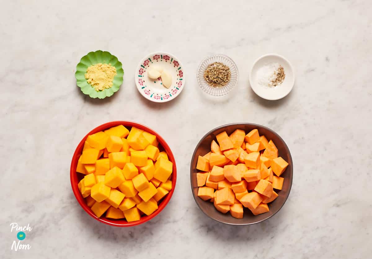 Butternut Squash and Sweet Potato Mash - Pinch of Nom Slimming Recipes