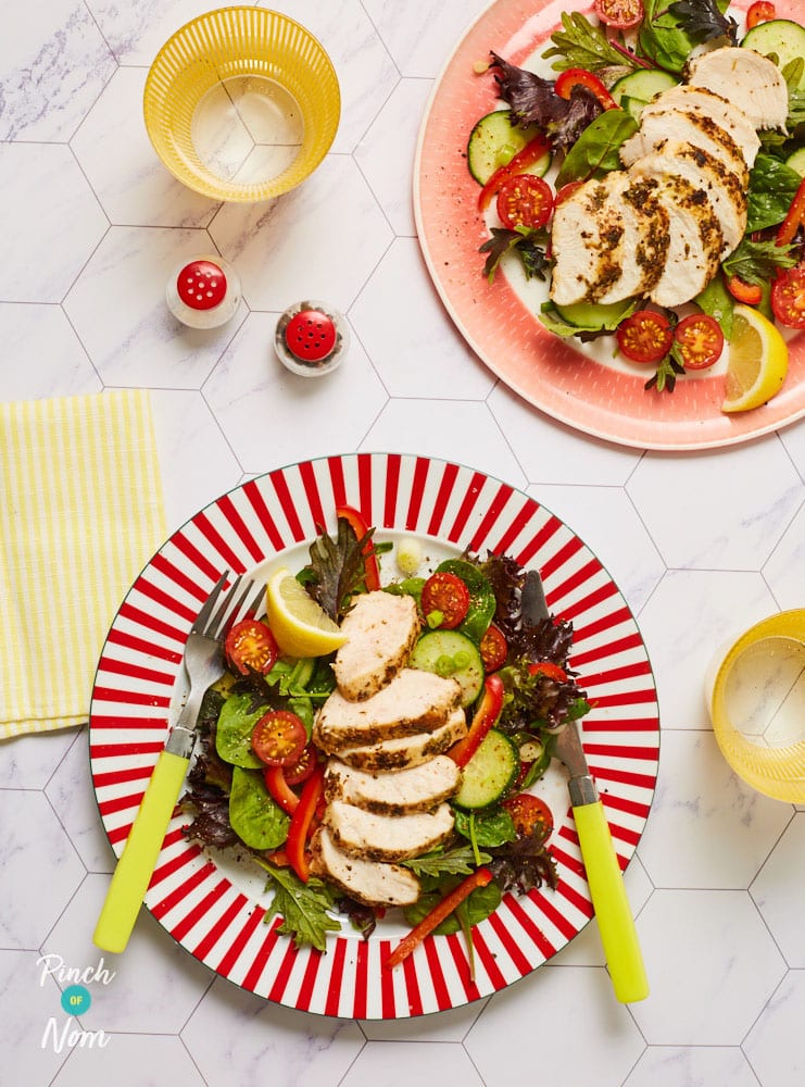 Herby Lemon Chicken Salad - Pinch of Nom Slimming Recipes