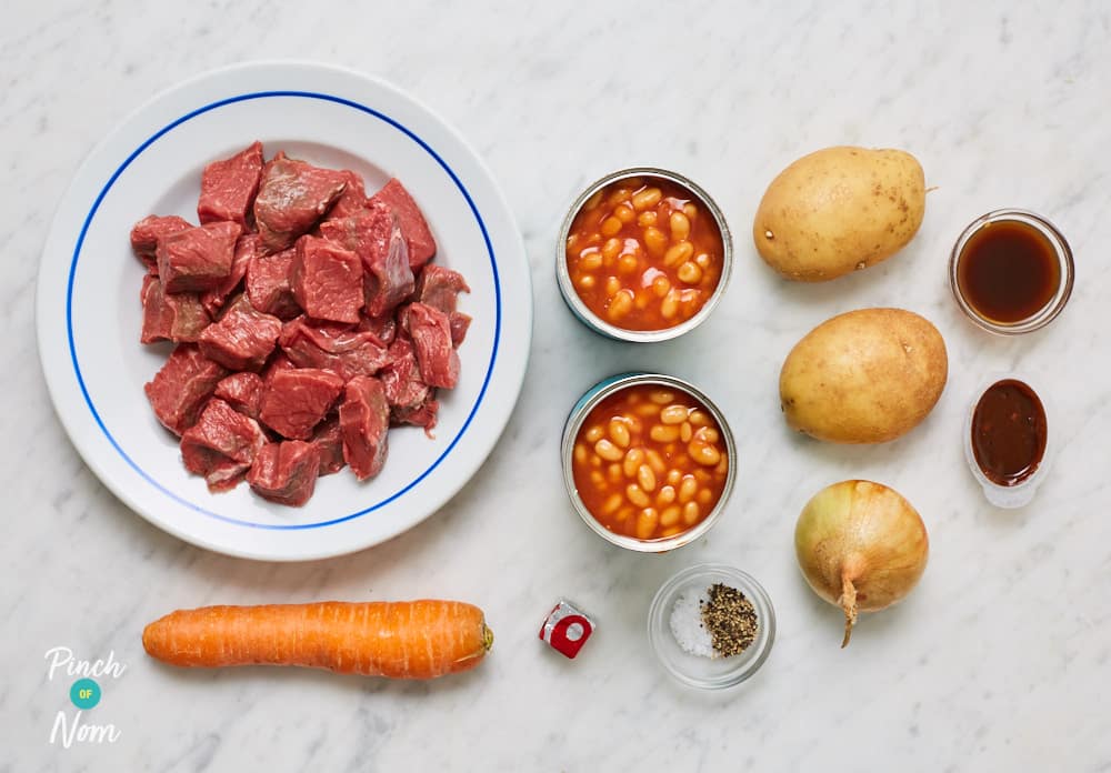 Beef and Baked Bean Stew - Pinch of Nom Slimming Recipes