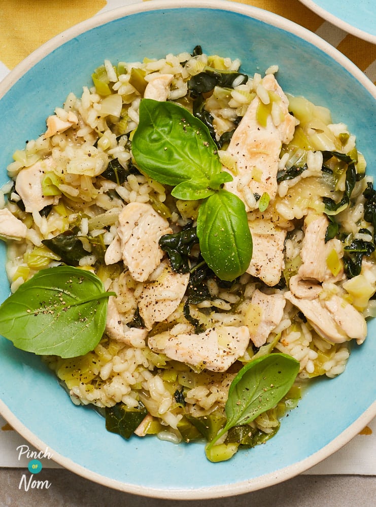 Chicken and Spring Vegetable Risotto - Pinch of Nom Slimming Recipes