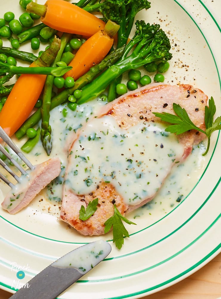 Gammon with Parsley Sauce - Pinch of Nom Slimming Recipes