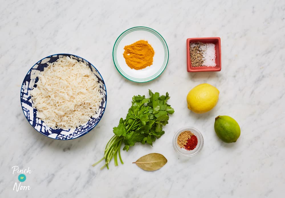 Lemon and Turmeric Rice - Pinch of Nom Slimming Recipes