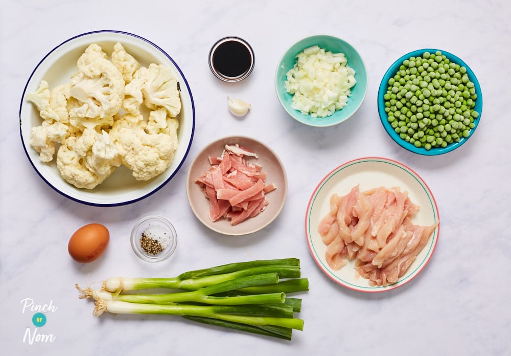 Cauliflower and Chicken Fried Rice - Pinch of Nom Slimming Recipes