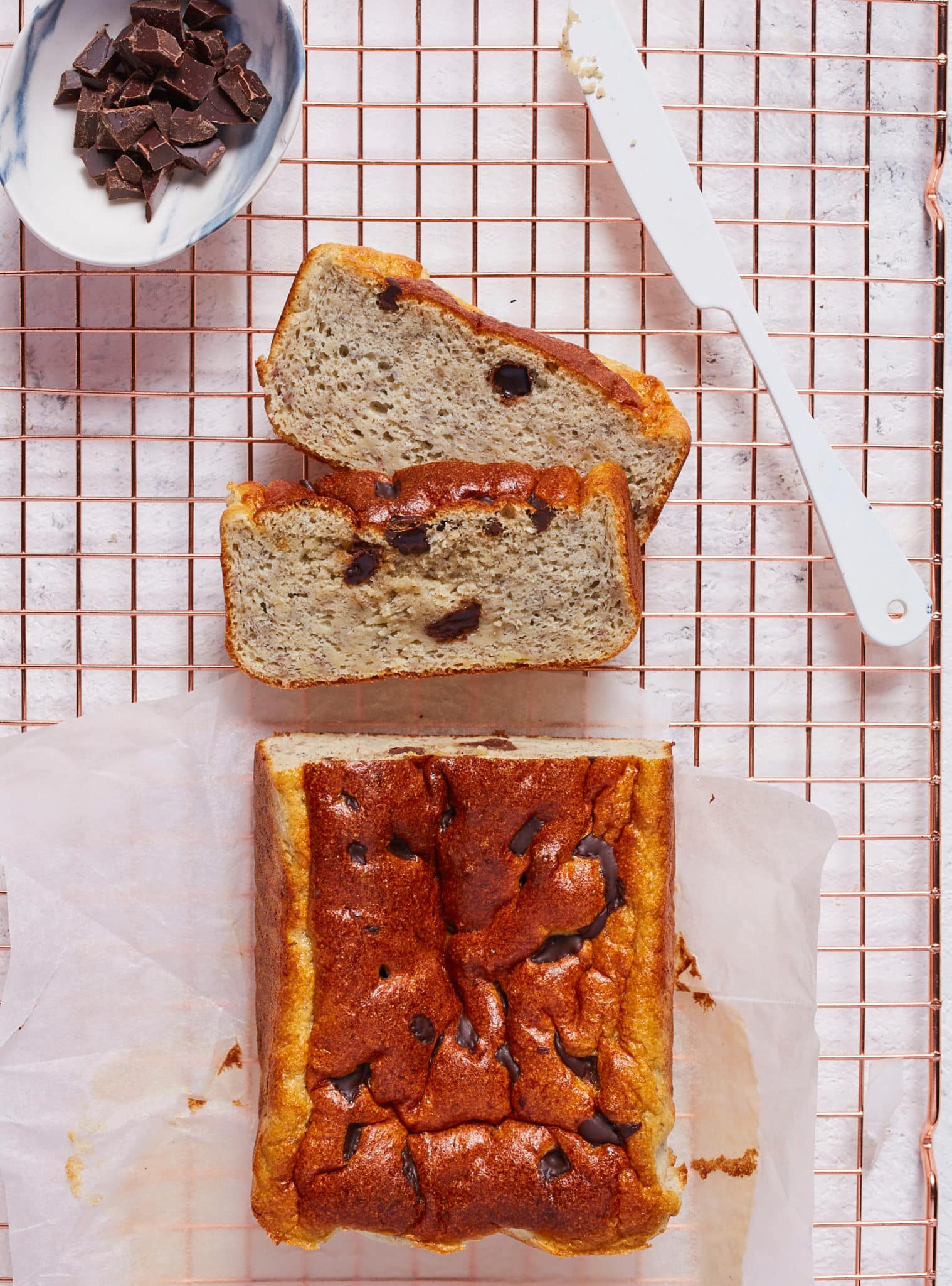Banana Bread with Chocolate Chips - Pinch of Nom Slimming Recipes