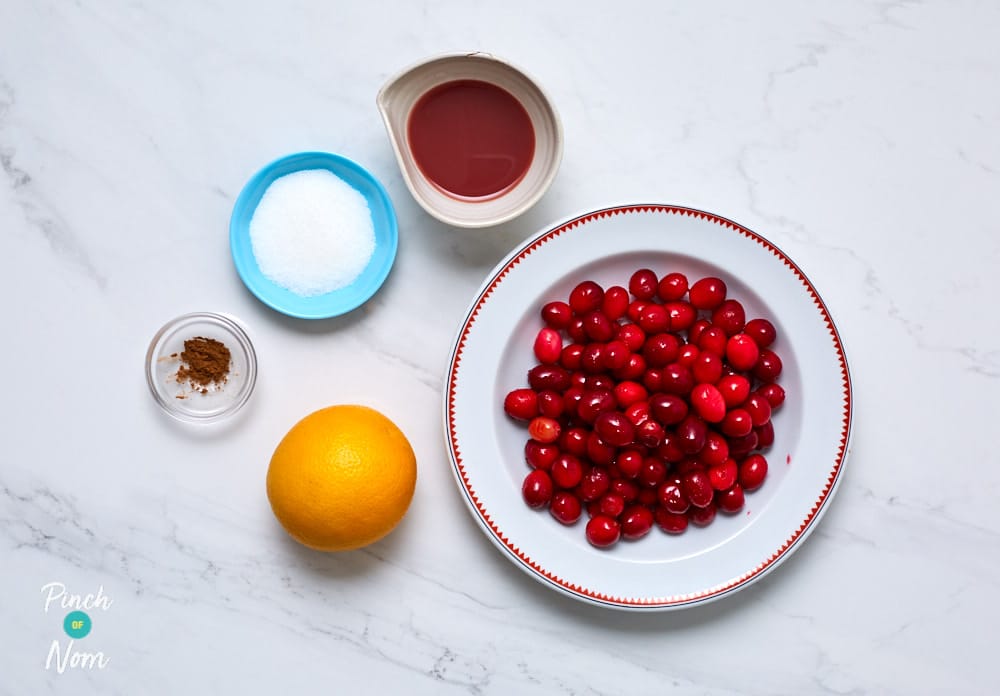 Cranberry and Pomegranate Sauce - Pinch of Nom Slimming Recipes