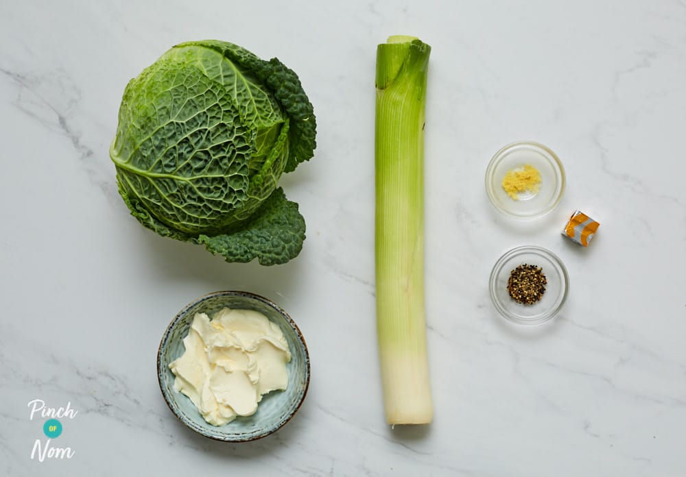 Creamed Cabbage and Leeks - Pinch of Nom Slimming Recipes