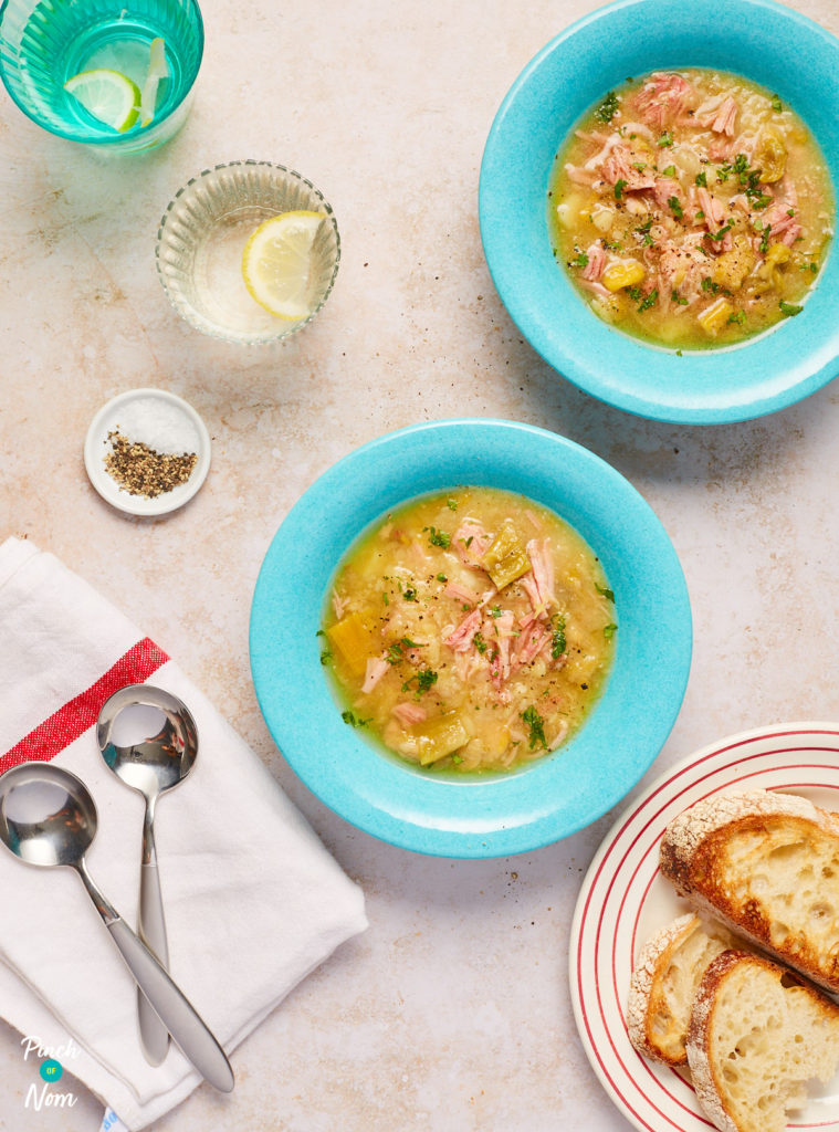 Ham, Leek and Potato Soup - Pinch of Nom Slimming Recipes