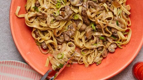 Creamy Peppered Beef Pasta - Pinch Of Nom