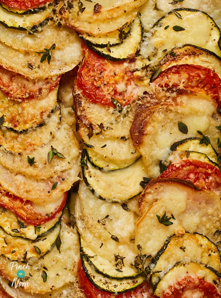 Cheesy Courgette Gratin - Pinch of Nom Slimming Recipes