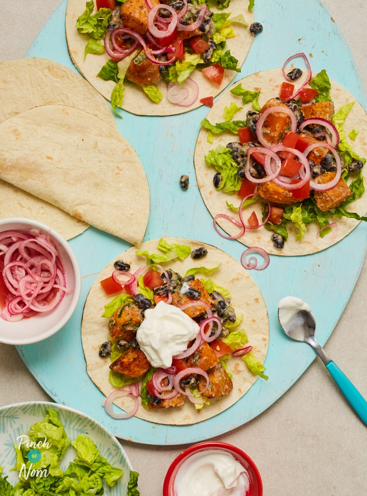 Sweet Potato and Coconut Tacos - Pinch of Nom Slimming Recipes