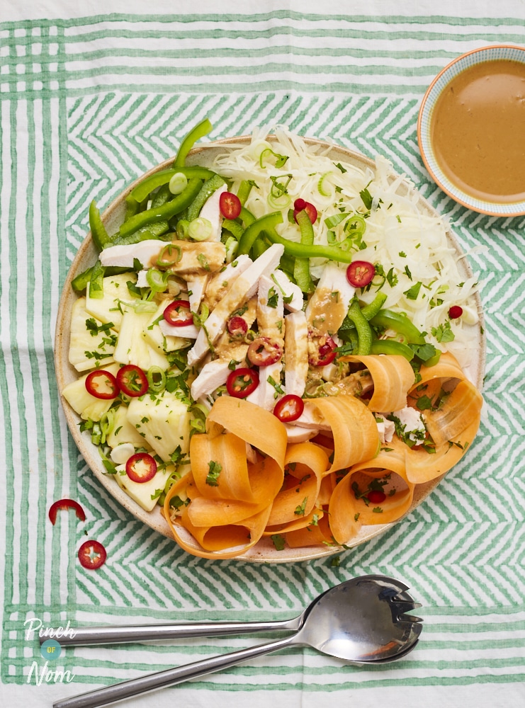 Chopped Thai Chicken Salad | Pinch of Nom Slimming Recipes