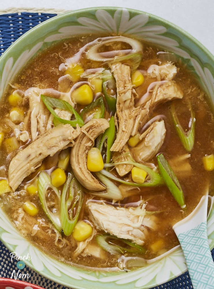 Chinese Chicken and Sweetcorn Soup - Pinch of Nom Slimming Recipes