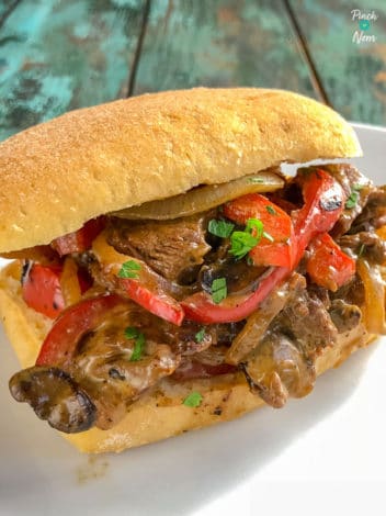 Philly Cheesesteak pinchofnom.com