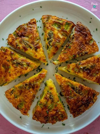 Chicken and Asparagus Quiche pinchofnom.com