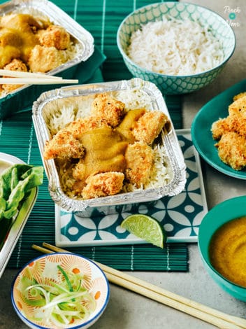 Katsu Chicken Nuggets and Curry Dip pinchofnom.com