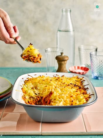 Lentil and Root Vegetable Bake pinchofnom.com