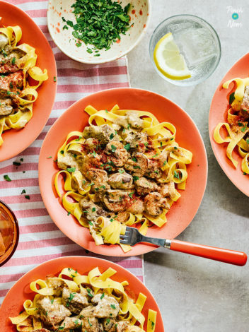 Slow-Cooker Stroganoff pinchofnom.com