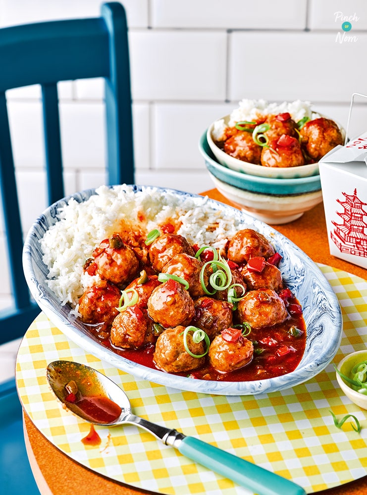 Sweet and Spicy Meatballs - Pinch of Nom Slimming Recipes