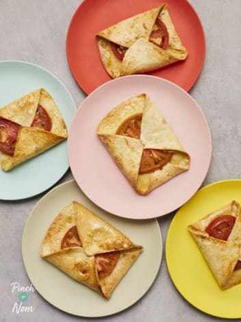 Cheese and Tomato Turnovers pinchofnom.com