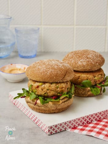 Tuna Burgers with Spicy Mayo pinchofnom.com