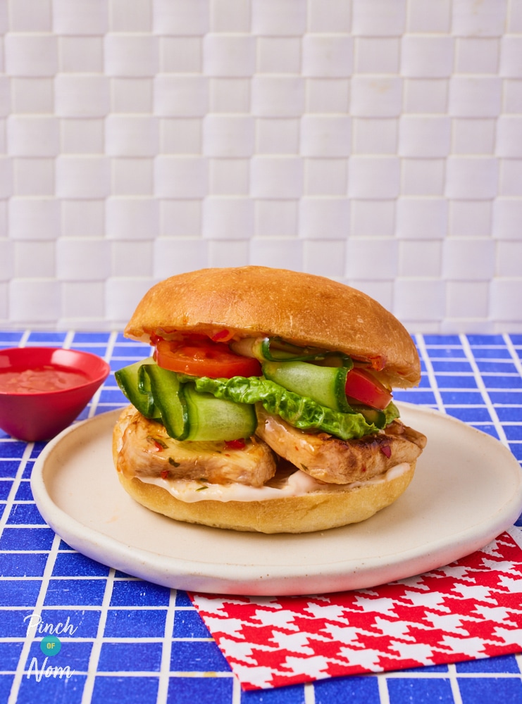 Sweet Chilli Chicken Burgers – Pinch of Nom Slimming Recipes