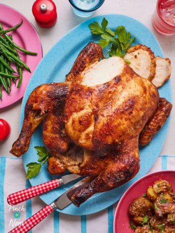 BBQ Roast Chicken pinchofnom.com