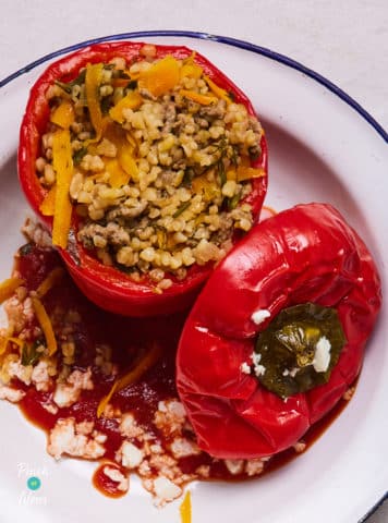 Mediterranean Style Stuffed Peppers - Pinch Of Nom