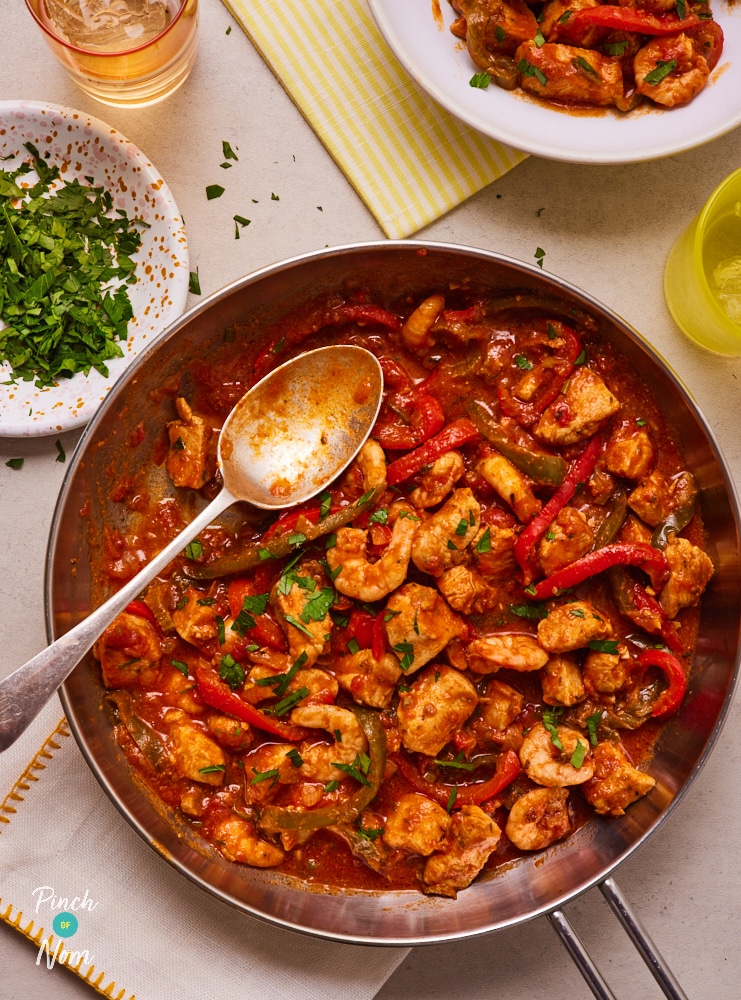 Chicken and Prawn Creole - Pinch of Nom Slimming Recipes