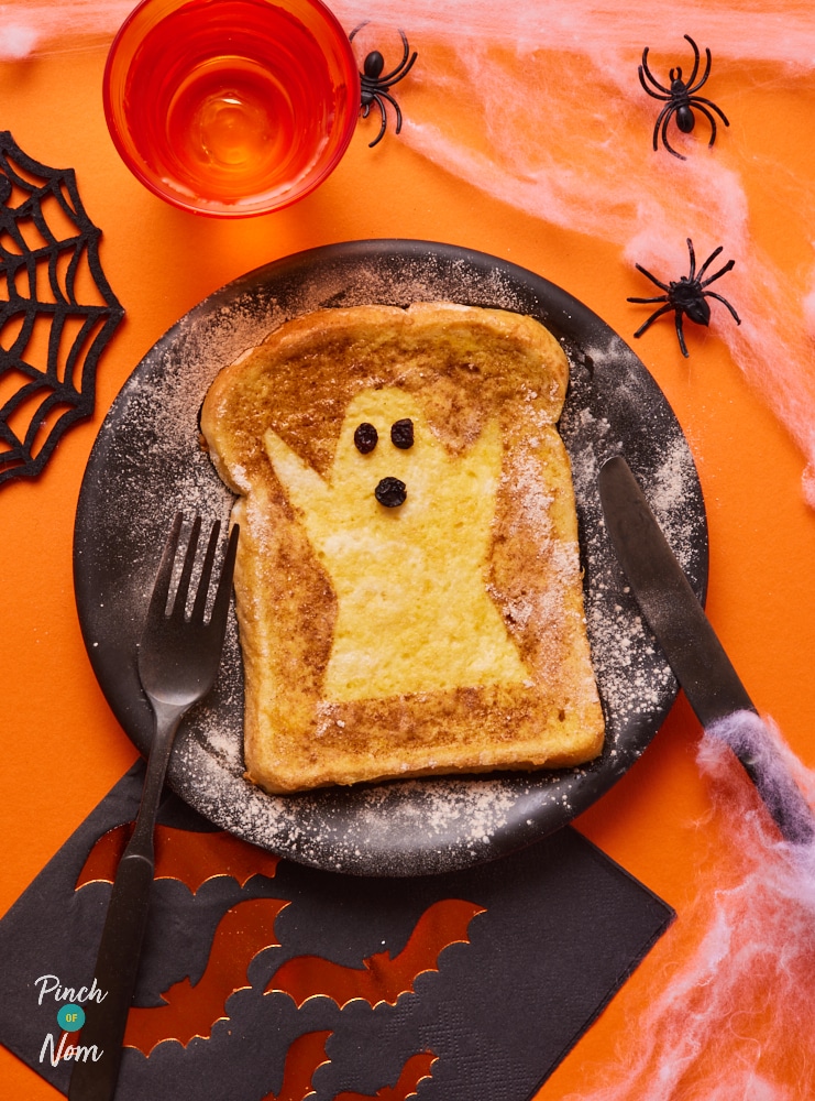 Halloween Ghost Toast - Pinch of Nom Slimming Recipes