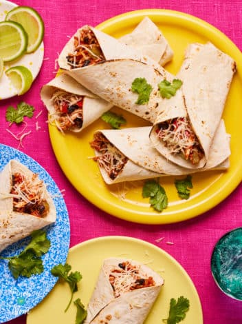 Chicken Burritos pinchofnom.com