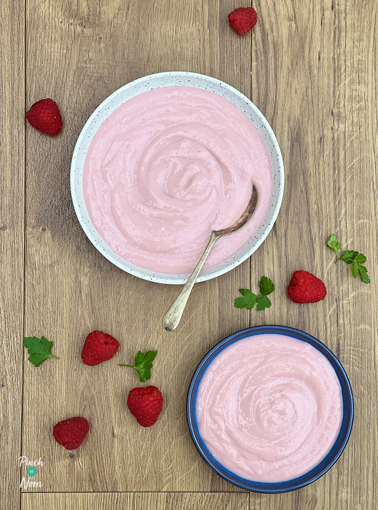 Pink Raspberry Custard - Pinch of Nom Slimming Recipes