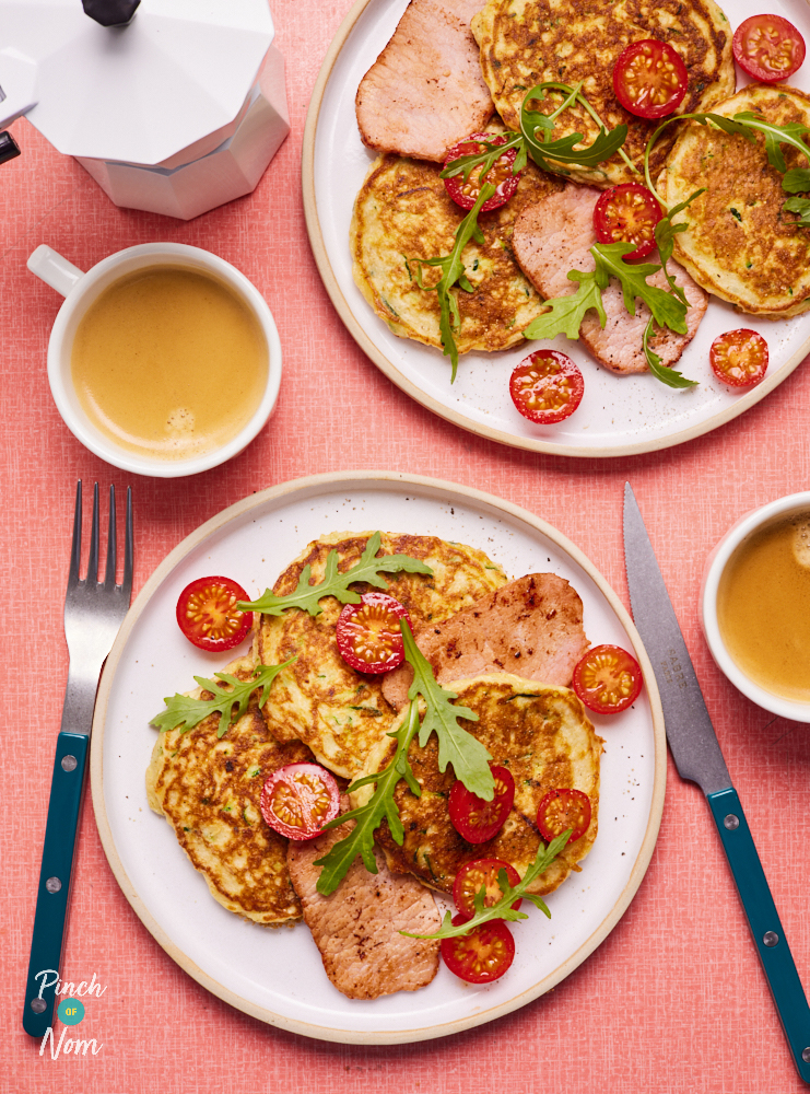 Cheesy Courgette Pancakes - Pinch of Nom Slimming Recipes