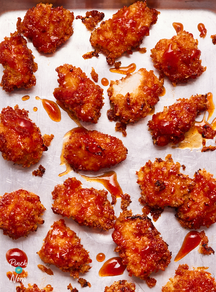 Sticky Chicken Nuggets - Pinch of Nom Slimming Recipes