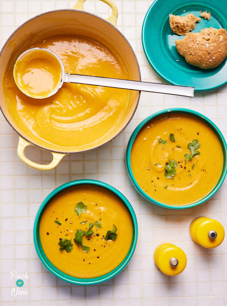 Curried Creamy Carrot Soup - Pinch of Nom Slimming Recipes