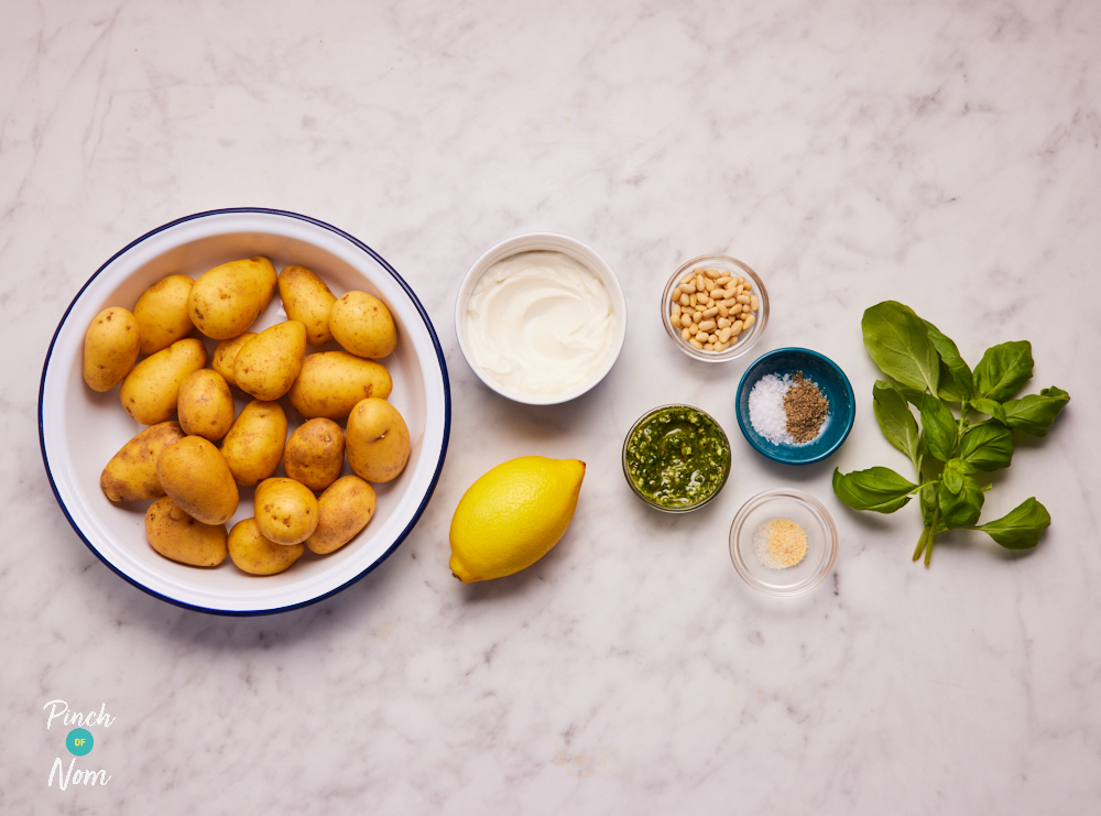 Pesto Potato Salad – Pinch of Nom Slimming Recipes